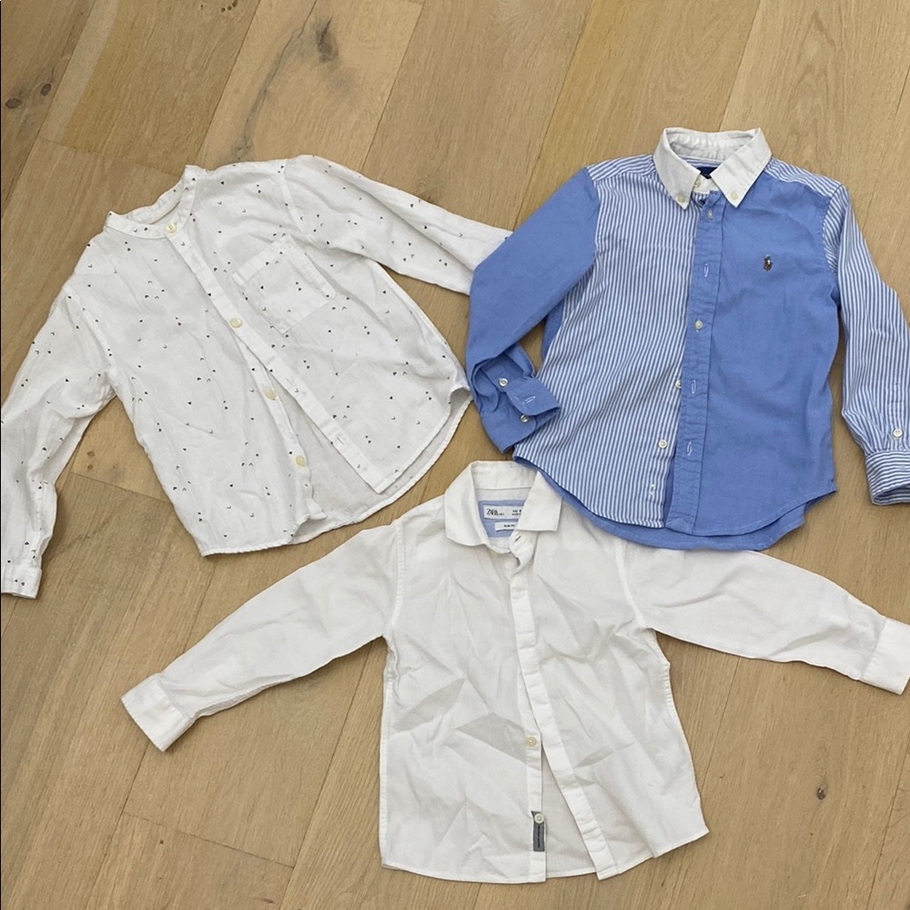 Ralph Lauren Blue and White Button Down Shirts